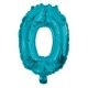 Mini 0 Blue number foil balloon 32 cm