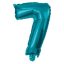 Number Mini 7 Blue Number Foil Balloon 10 cm