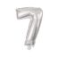 Number Silver, Silver number 7 foil balloon 10 cm
