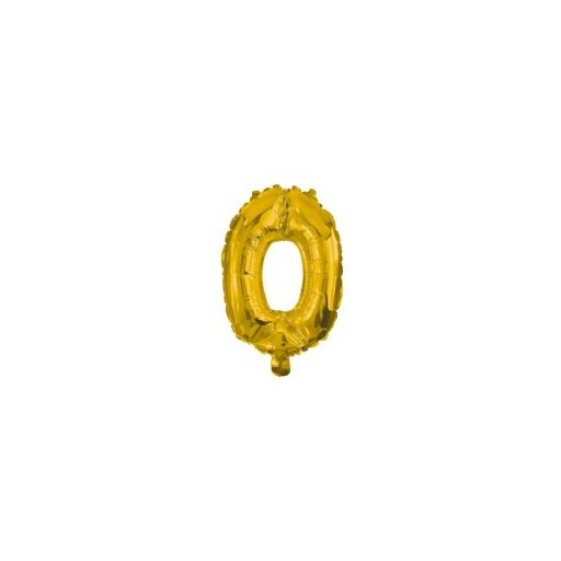 Number Gold, 0-shaped foil balloon 10 cm