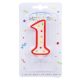 Colour cake candle, number candle 1-es
