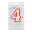Colour birthday candle, number candle 4