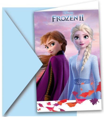 Disney Frozen Leaf Party invitation card 6 pcs.