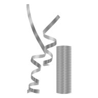 Colour Unicolour Metallic Silver streamer