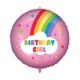 Rainbow Birthday Girl foil balloon 46 cm