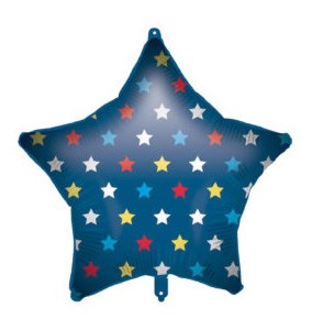 Blue Star foil balloon 46 cm