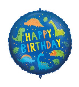 Happy Birthday Dino foil balloon 46 cm