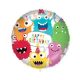 Happy Birthday Monsters foil balloon 46 cm