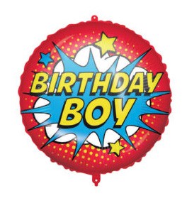 Happy Birthday Superhero foil balloon 46 cm