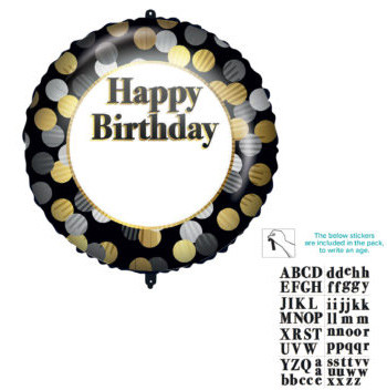 Happy Birthday foil balloon 46 cm
