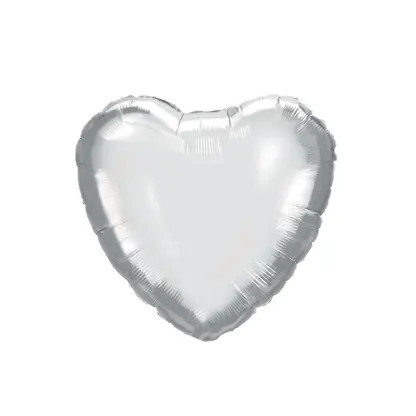 Silver Heart, Silver Heart foil balloon 46 cm