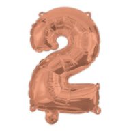 Number Rose Gold number 2 foil balloon 95 cm