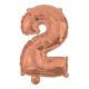 rose gold number 2 foil balloon 95 cm