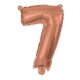 rose gold Number 7 foil balloon 95 cm