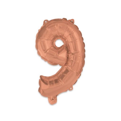 Number Rose Gold Number 9 Foil Balloon 95 cm