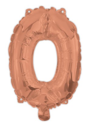 rose gold number 0 foil balloon 95 cm