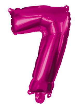 Hot Pink Number 7 foil balloon 95 cm