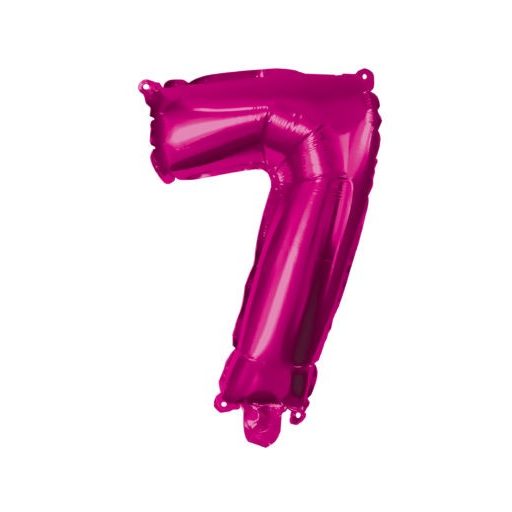 Number Hot Pink Number 7 Foil Balloon 95 cm