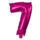 Hot Pink Number 7 foil balloon 95 cm