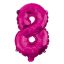 Number Hot Pink number 8 foil balloon 95 cm