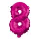 Hot Pink Number 8 foil balloon 95 cm