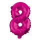 Number Hot Pink number 8 foil balloon 95 cm