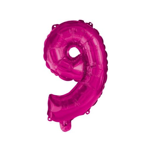Number Hot Pink Number 9 Foil Balloon 95 cm