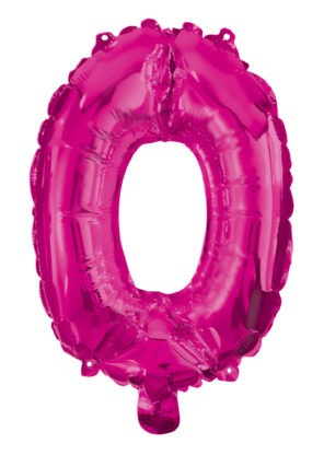 Hot Pink number 0 foil balloon 95 cm