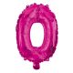 Hot Pink number 0 foil balloon 95 cm