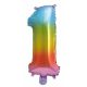 Number Multicolour Metallic mini number 1 foil balloon 34 cm
