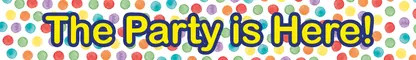 The Party is Here Banner 90 cm