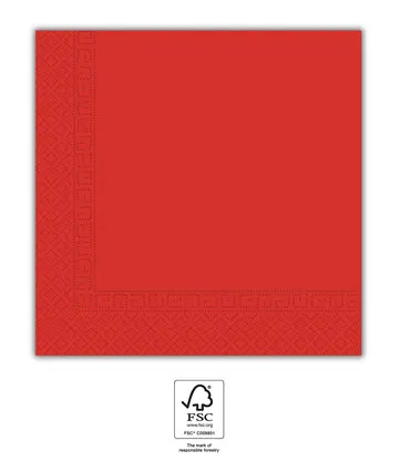 Colour Unicolour Red Napkin, 20 pieces, 33x33 cm, FSC