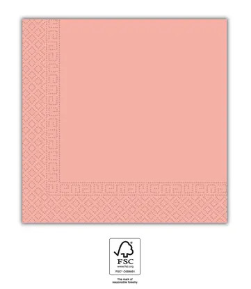 Pink Unicolour Pink napkin 20 pcs 33x33 cm FSC