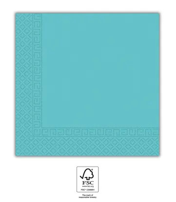 Blue Unicolour Light Blue napkin 20 pcs 33x33 cm FSC
