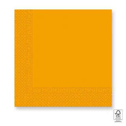 Yellow Unicolour Yellow napkin 20 pcs 33x33 cm FSC