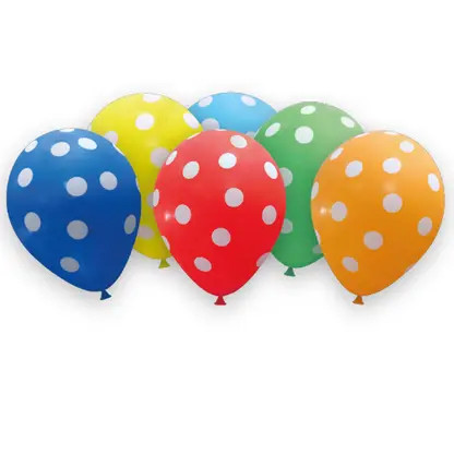 Colorful Dots, Colour air-balloon, balloon 6 pcs
