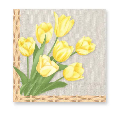 Easter Tulips napkin 20 pieces 33x33 cm