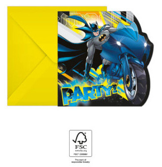 Batman Rogue Rage Party invitation card 6 pcs FSC
