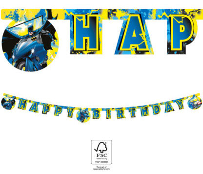 Batman Rogue Rage Happy Birthday Banner FSC 2 m