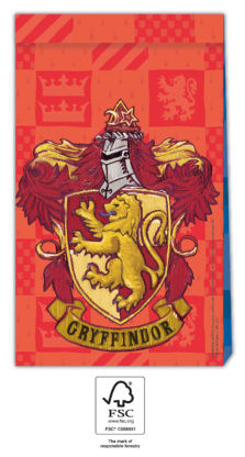 Harry Potter Hogwarts Houses paper bag 4 pcs FSC