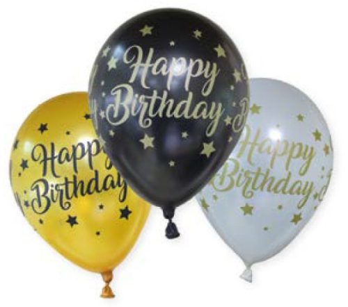 Happy Birthday air-balloon, balloon 6 pieces