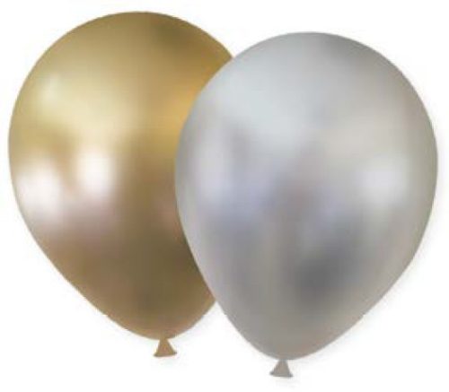 Shiny silver, Gold air-balloon, balloon 6 pcs