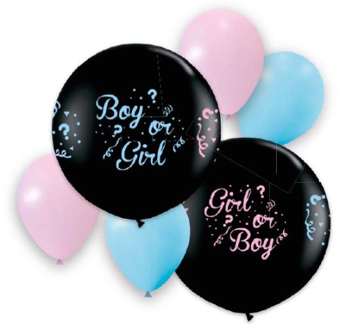 Gender reveal, Boy or Girl air-balloon, balloon set