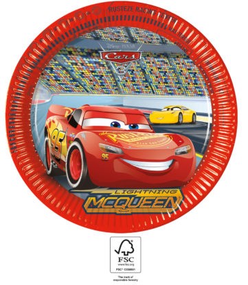 Disney Cars Arena Race paper plate 8 pcs 23 cm FSC