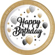   Happy Birthday Milestone Happy Birthday paper plate 8 pcs 23 cm FSC
