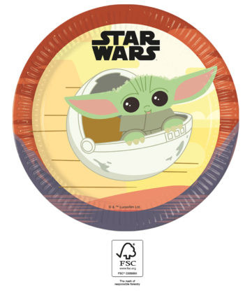 Star Wars The Mandalorian paper plate 8 pcs 23 cm FSC