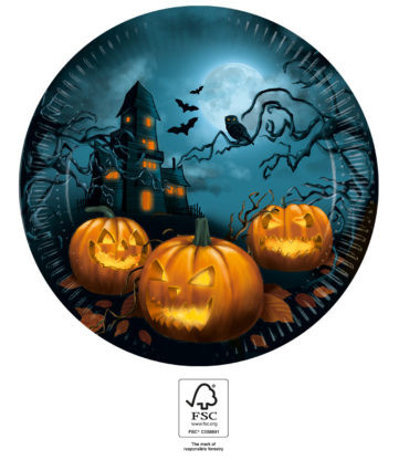 Halloween Sensations paper plate 8 pcs 23 cm FSC