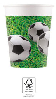 Football Soccer Field paper cup 8 pcs 200 ml FSC