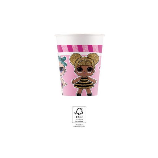 LOL Surprise Glitterati paper cup 8 pcs 200 ml FSC