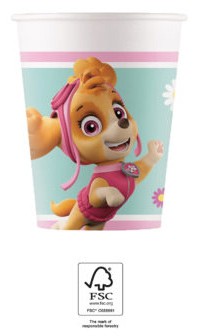 Paw Patrol Skye and Everest paper cup 8 pcs 200 ml FSC